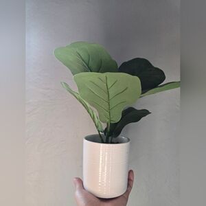 Faux Decor Plant White And Green